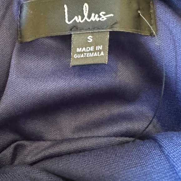 *NWT* (S) Lulu's Love Galore Navy Blue Strappy Sleeveless Skater Dress - Picture 7 of 7